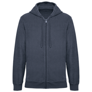 Eco-Friendly Men's Terry Towel Full Zip Hoodie, miniatyr 1